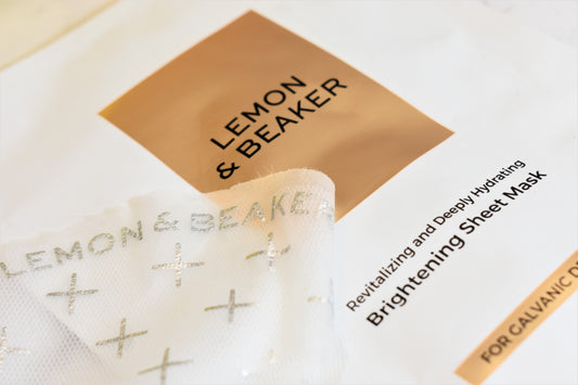 Lemon and Beaker's brand new Galvanic Brightening Sheet Mask